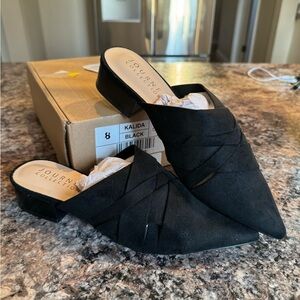 Journee Collection Black Kalida Mules